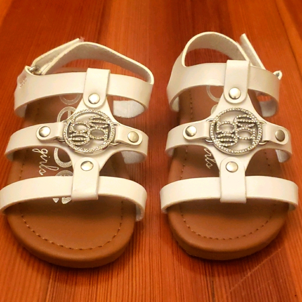 Bebe girls white sandals